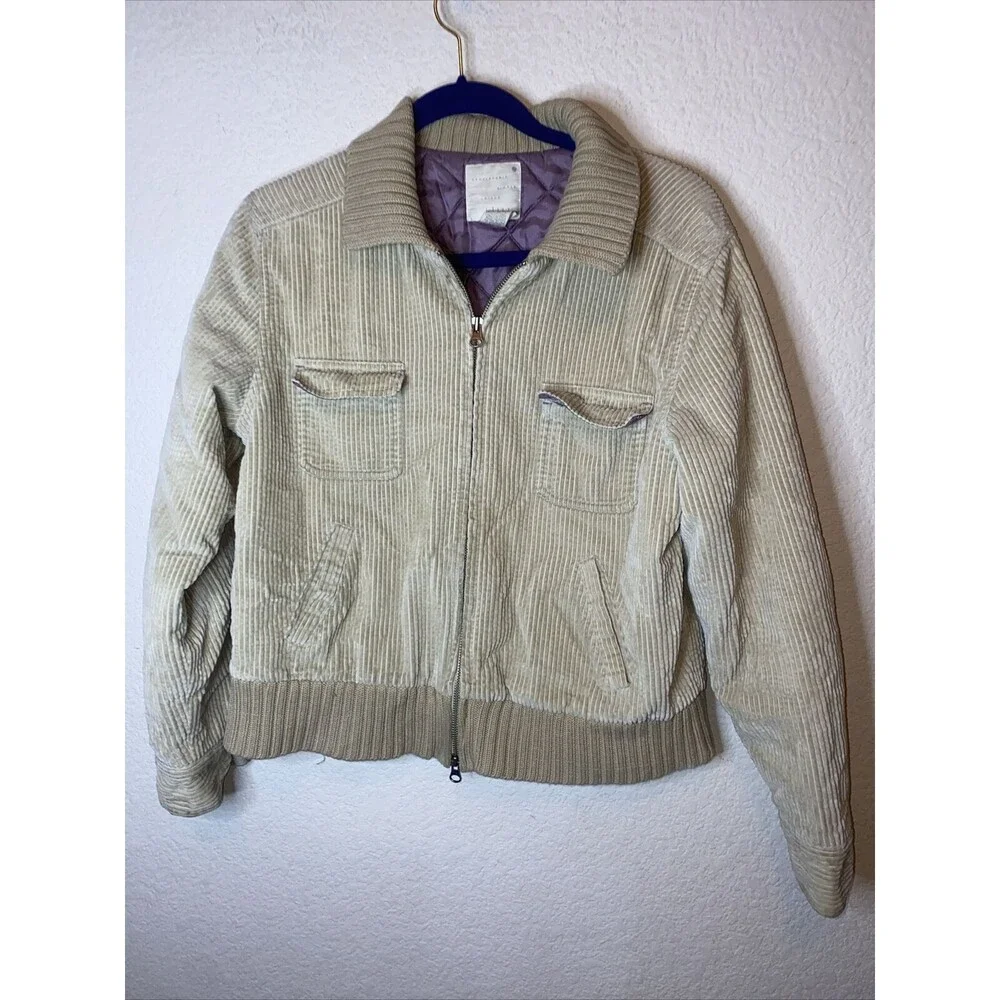 J Jill Western Corduroy chore Knit Neck Quilted Liner S Jacket country barn